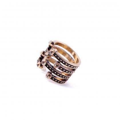 Vintage Ring / Chunky Ring / Gold R..