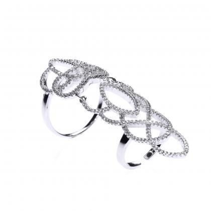Full Finger Ring / Statement Ring / Silver Ring / Knuckle Ring / Finger ...