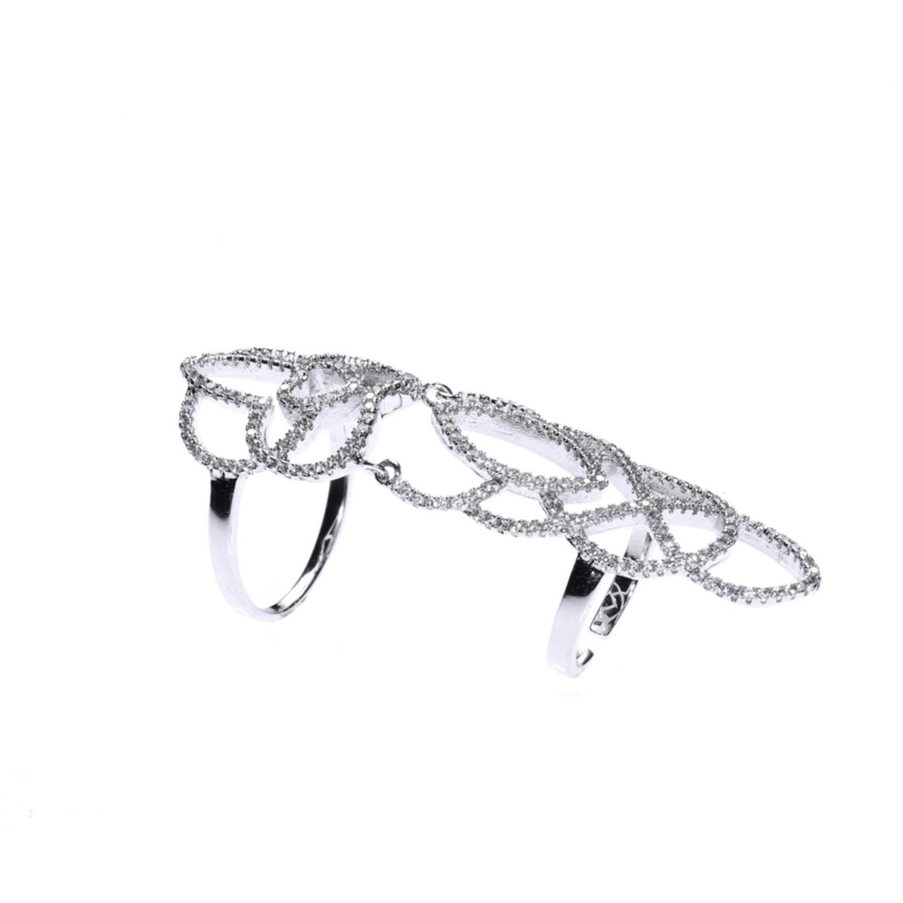 Full Finger Ring / Statement Ring / Silver Ring / Knuckle Ring / Finger ...