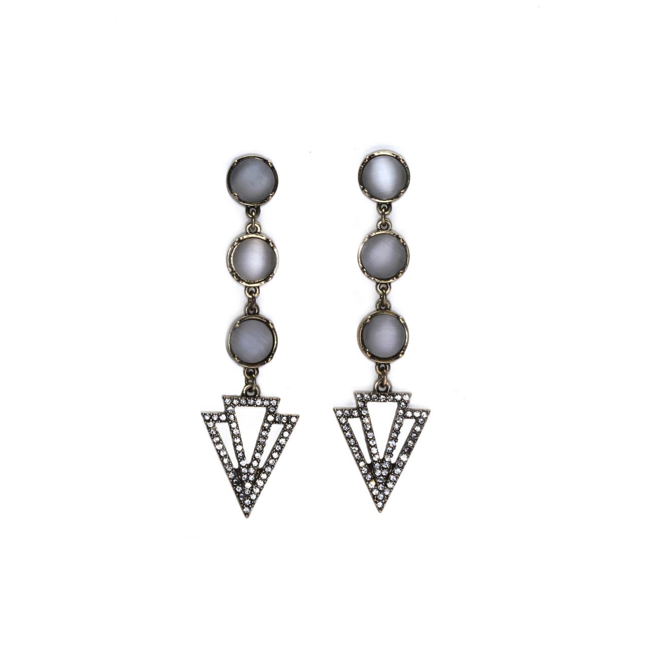 Art Deco Earrings / Vintage Earrings / Earrings Femme / Opal Earrings / Gatsby Jewelry / Flapper Jewelry / 1920s Jewelry / Drop Earrings
