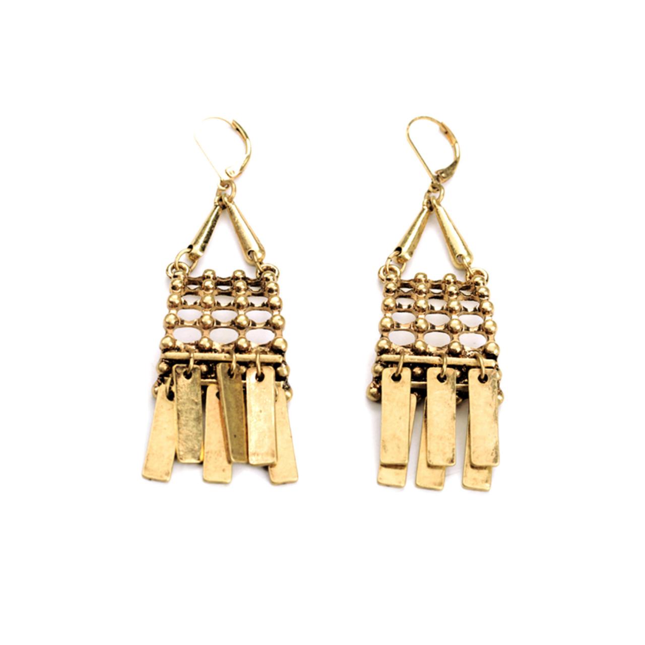 gold costume earrings