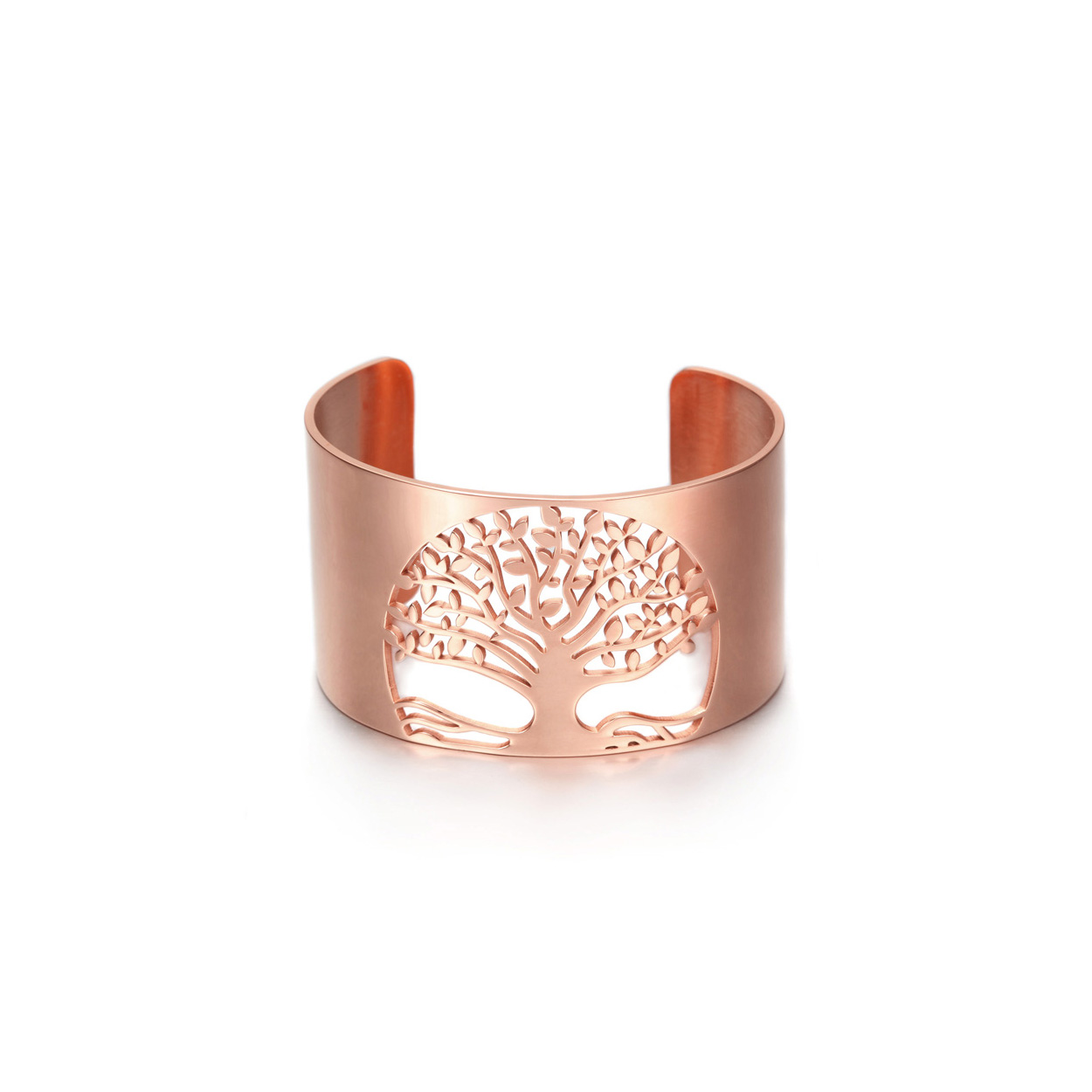 Tree Of Life Bracelet / Rose Gold Cuff / Wide Cuff Bracelet / Cuff Bracelet / Rose Gold Bracelet / Thick Bracelet / Boho Jewelry / Open Cuff