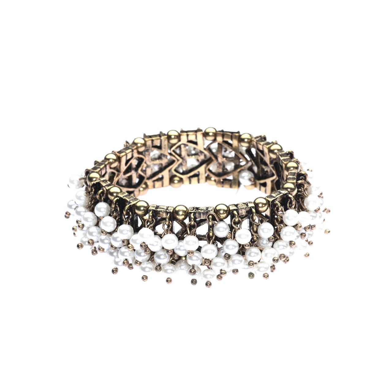 Mermaid Bracelets / Pearl Bracelet / Stretch Bracelet / Mini Pearls / Sea Bracelet / Pearl Charm Bracelet / White Pearl Bracelet / Gold