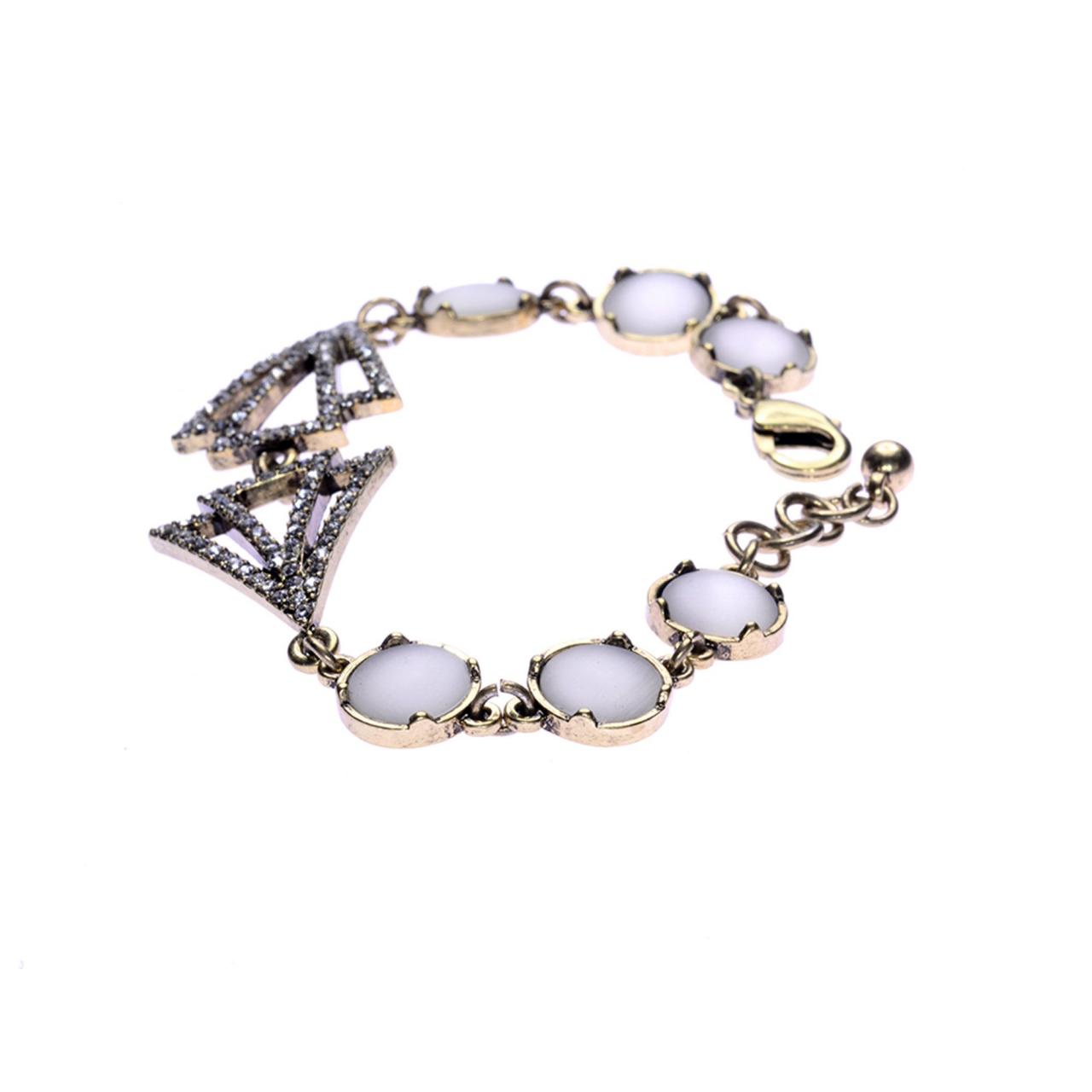 Art Deco Bracelet / Vintage Bracelet / Bracelet Femme / Opal Bracelet / Gatsby Jewelry / Flapper Jewelry / 1920s Jewelry / Gold Chain