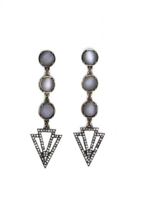Art Deco Earrings / Vintage Earrings / Earrings Femme / Opal Earrings / Gatsby Jewelry / Flapper Jewelry / 1920s Jewelry / Drop Earrings